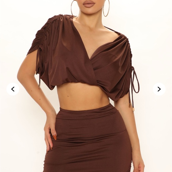 Two Piece Brown Set - Picture 2 of 7